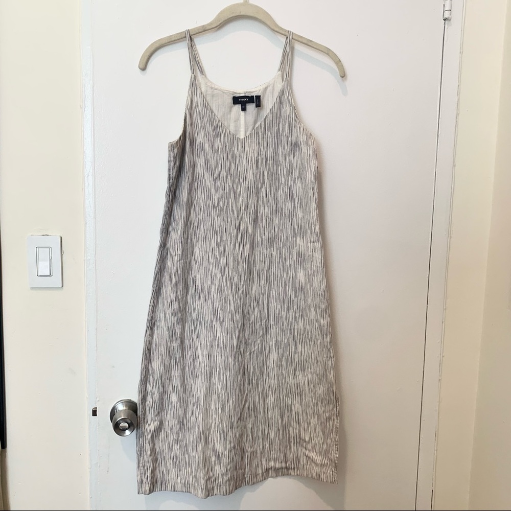 THEORY dress strappy racerback with side slit size 00